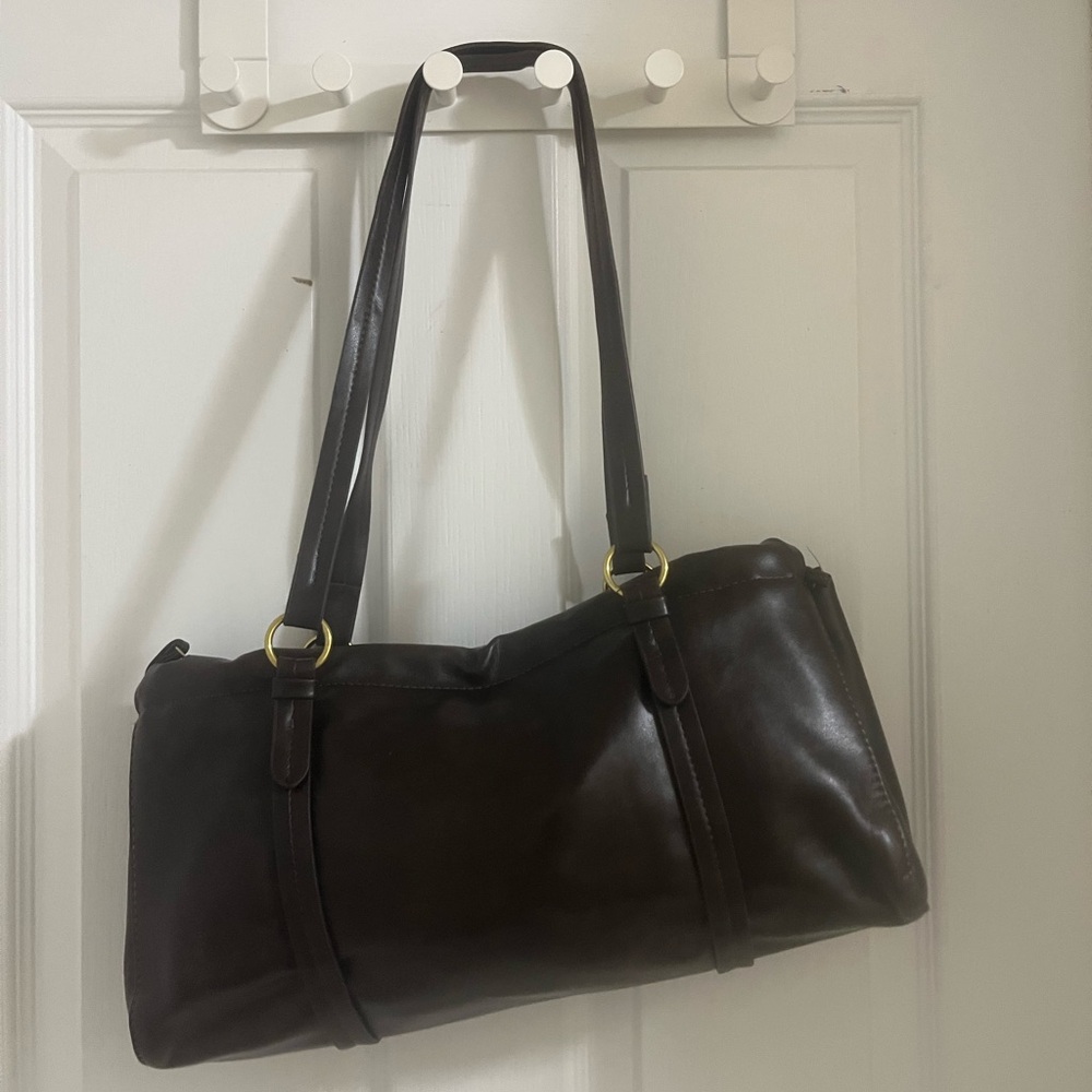 Designer Style Brown Leather Men's Bag